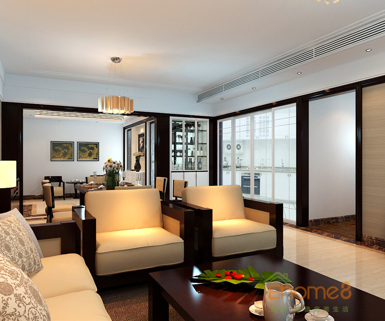 83㎡两房一厅现代简约风格客厅沙发装修效果图.jpg