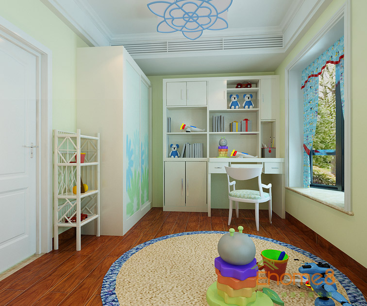 83㎡两房一厅现代简约风格小孩房装修效果图.jpg