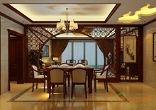 中式风格餐厅餐桌装潢设计